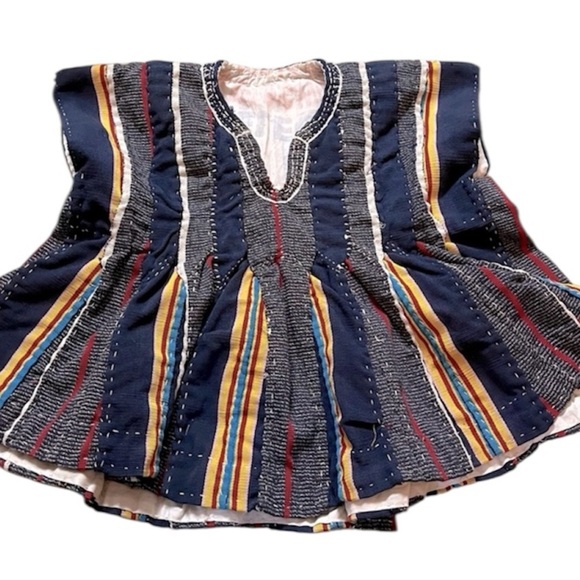 ghana Tops - Ghana Batakari/ Fugu smock shirt top. Hand Stitched. XS - S. Authentic